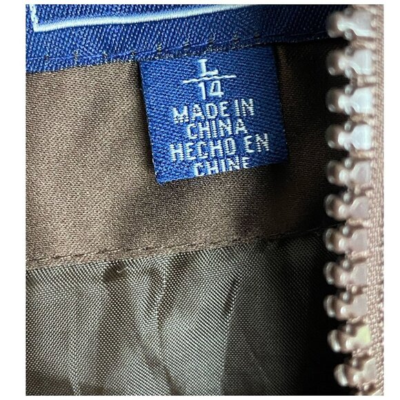 Rothschild Brown with Turquoise Trim Quilted Winter Coat GIRLS Size Large/14 - Picture 2 of 8